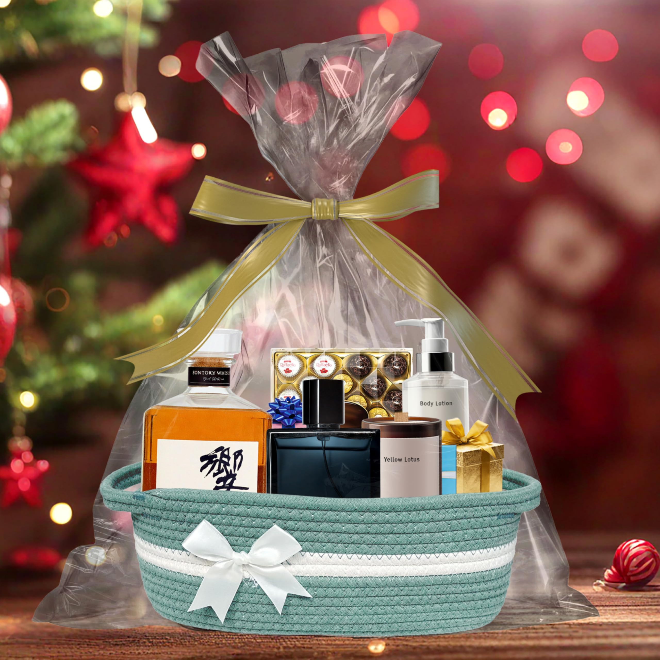 YELLOW LOTUS Small Decorative Basket for Gift Empty - 14