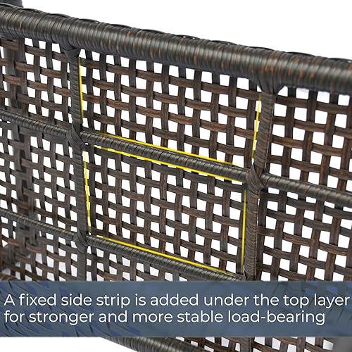 Miniatura 4 de Fangflower Estante de almacenamiento de 3 niveles, estantes multicapa duraderos hechos a mano, estante multiusos para sala de estar, cocina, baño,