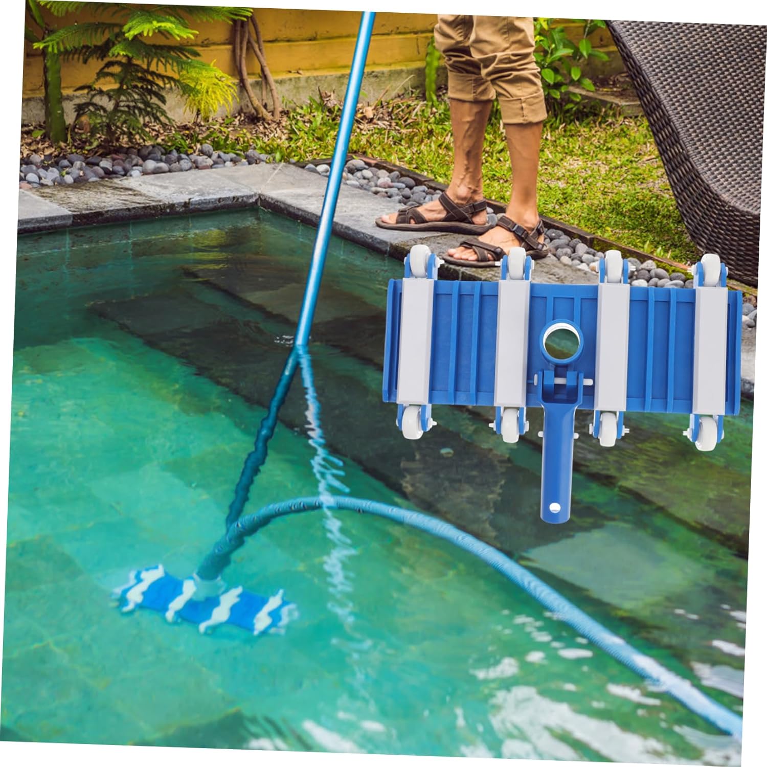 Swimming Pool Cleaning Sucker No-Brush Head for Pool Easy Install Remove Cleaning Tool