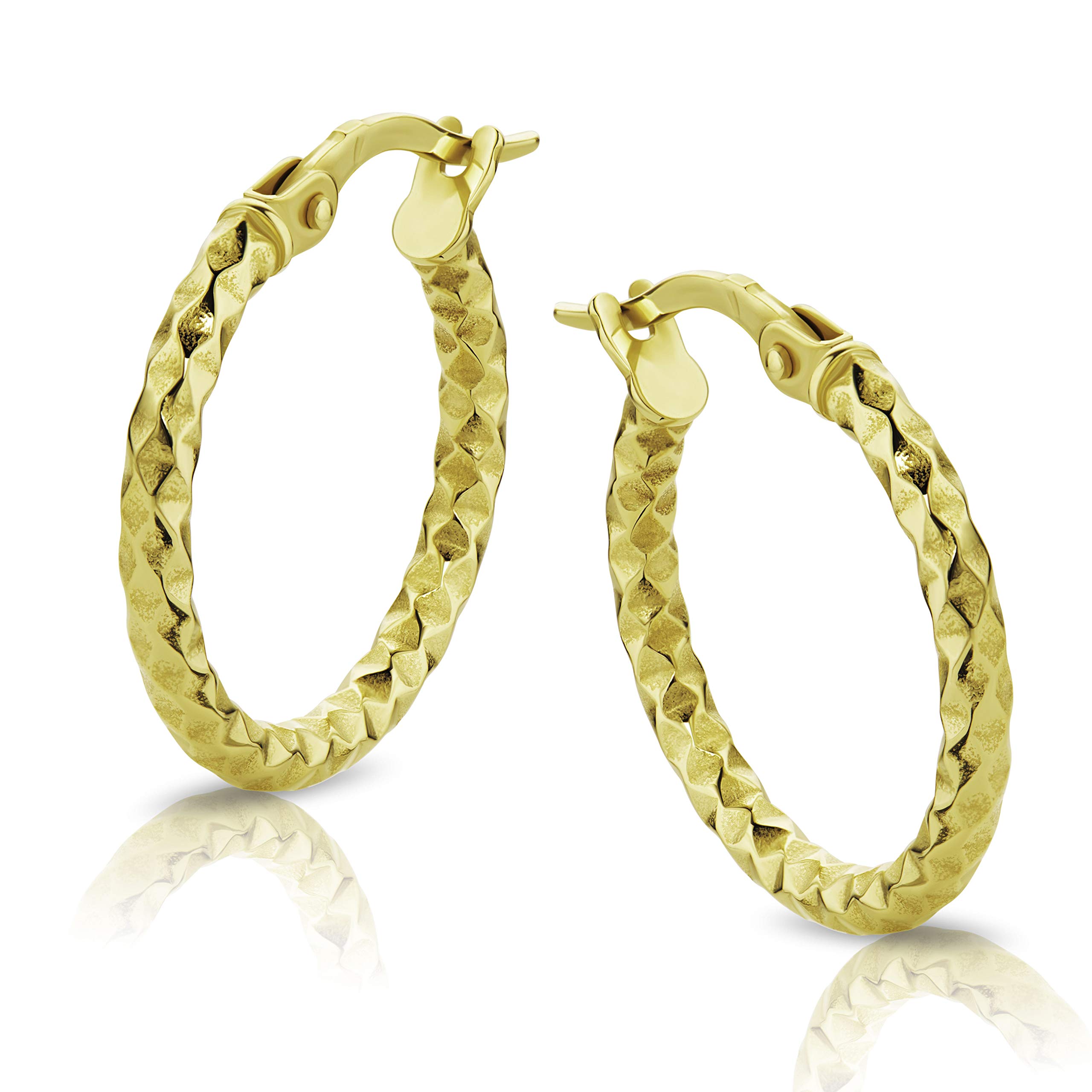 Orovipendientes de mujer aros en oro amarillo 18 kilates ley 750