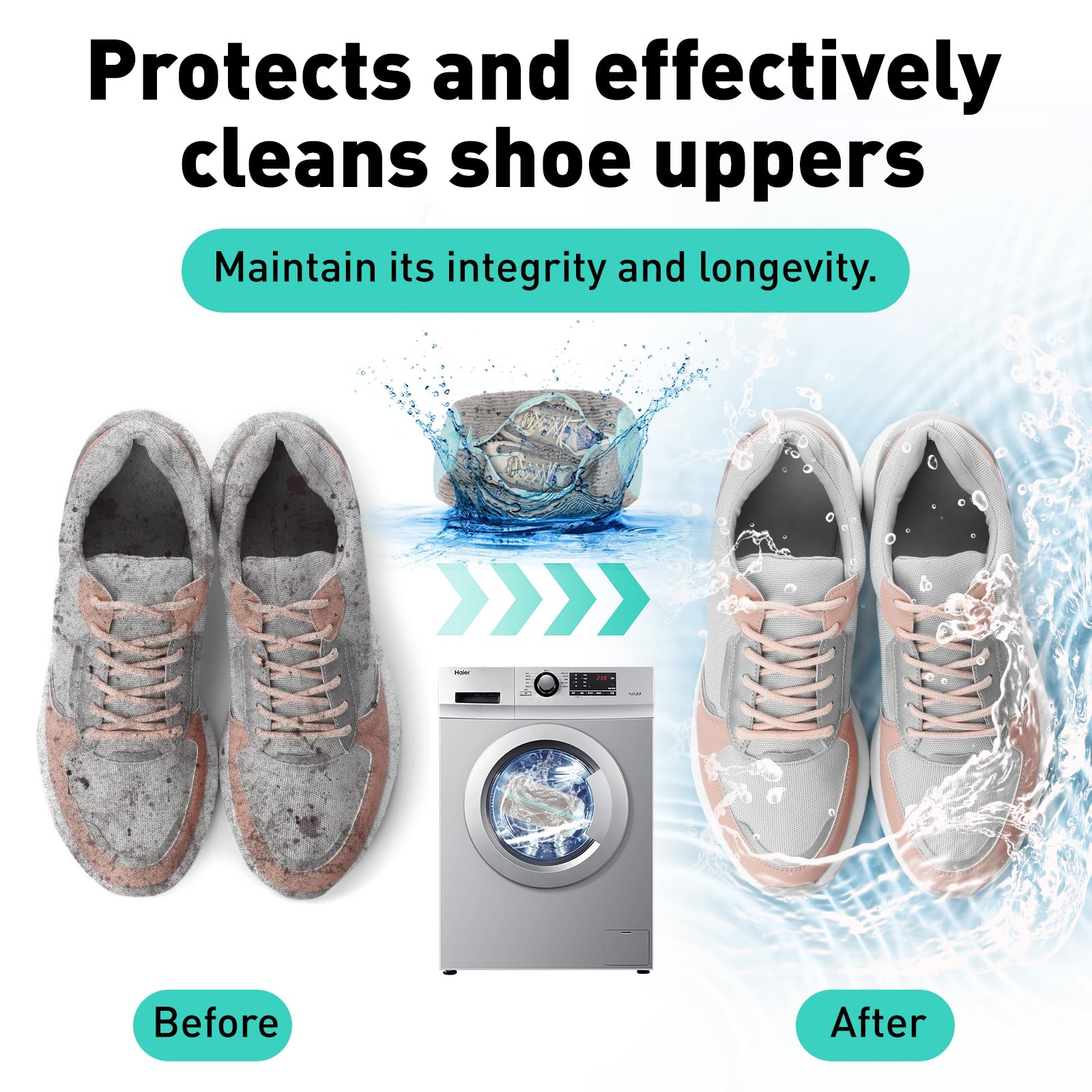 2 Sacchetti Per Lavare Scarpe In Lavatrice - Grigi, Con Cerniera, Pulizia A 360° E Protezione - Foto 12