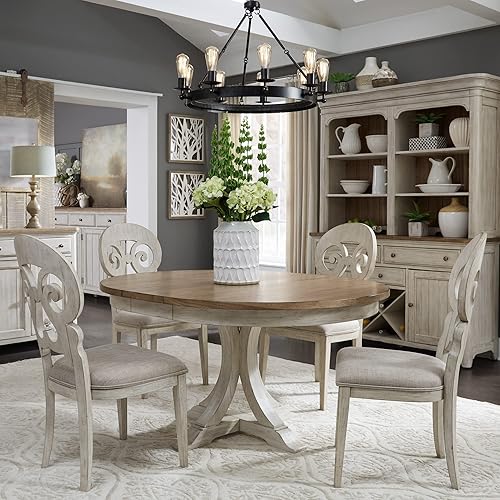 Liberty Furniture Industries Farmhouse Reimagined Pedestal Table, W48 x D60