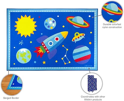 Miniatura 4 de Wildkin Alfombra infantil de 39 x 58 pulgadas para niños y niñas, ideal para aulas, salas de juegos y dormitorios. Cuenta con respaldo