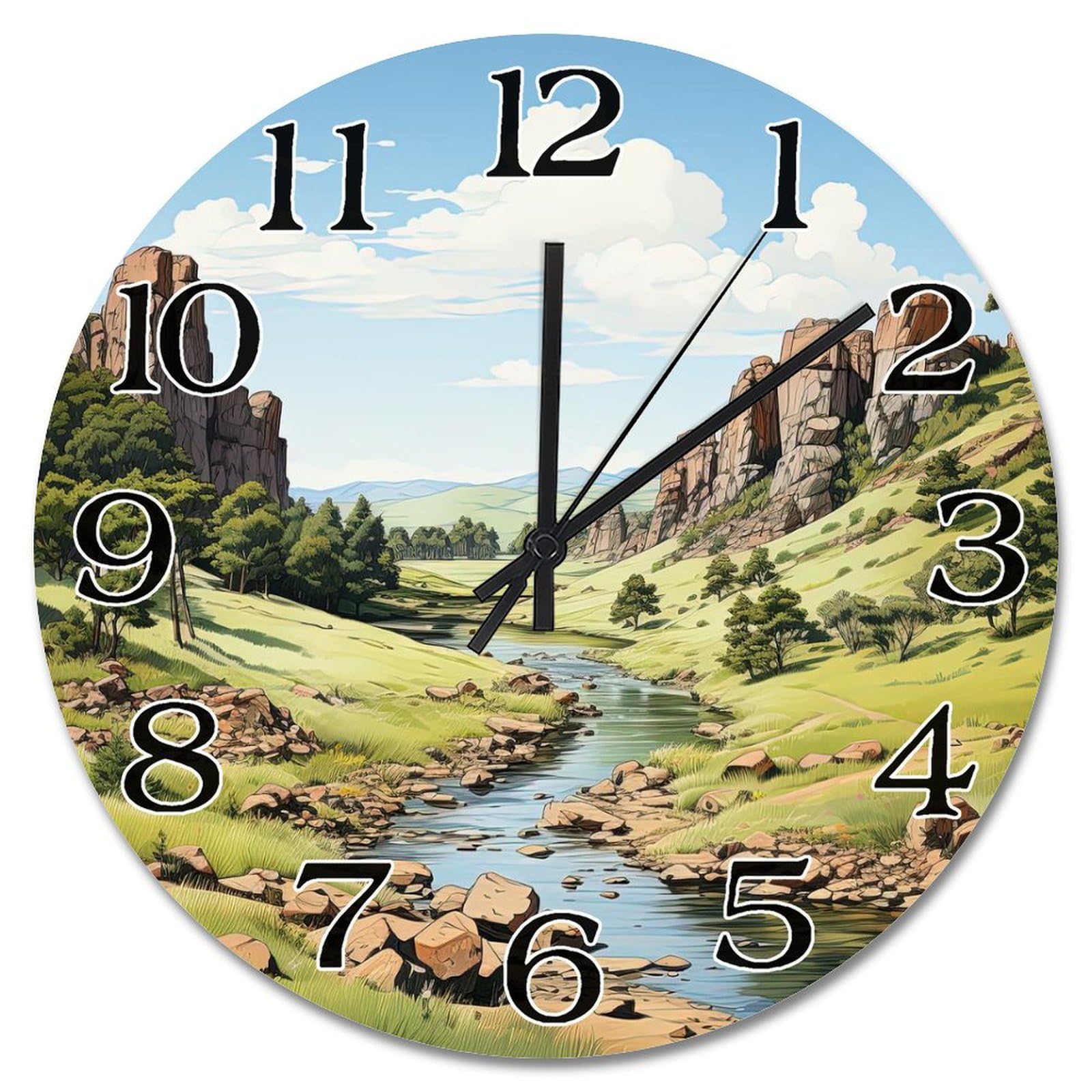 Horloge murale ronde Custer State Park 38cm pour le salon