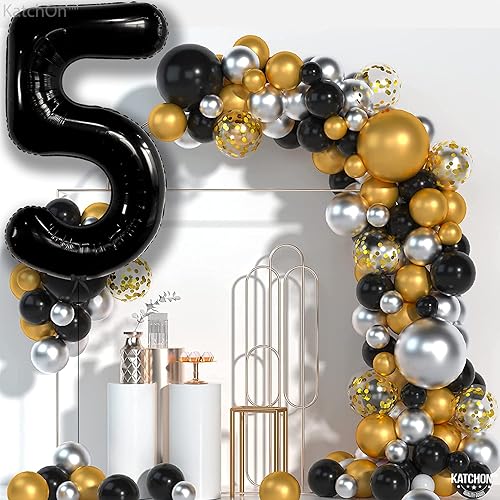 Miniatura 749 de KatchOn, Globo dorado gigante del número 8 de 40 pulgadas, globo dorado del número 8 para decoraciones de cumpleaños de 8 años para niñas