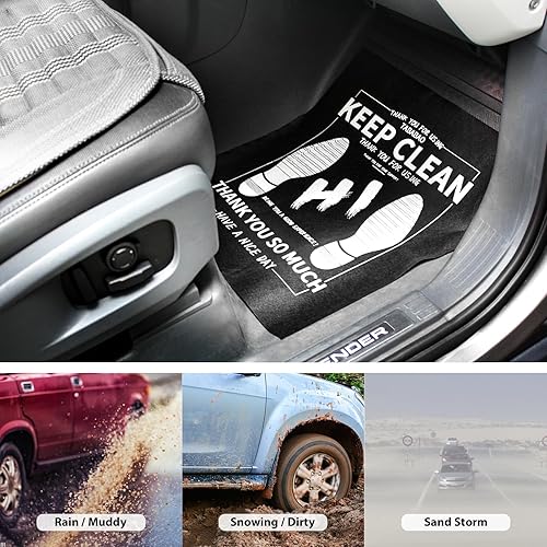 Miniatura 5 de Alfombrillas desechables para automóvil, 50 unidades, cubierta protectora para automóvil, ajuste universal, alfombrilla protectora delantera y