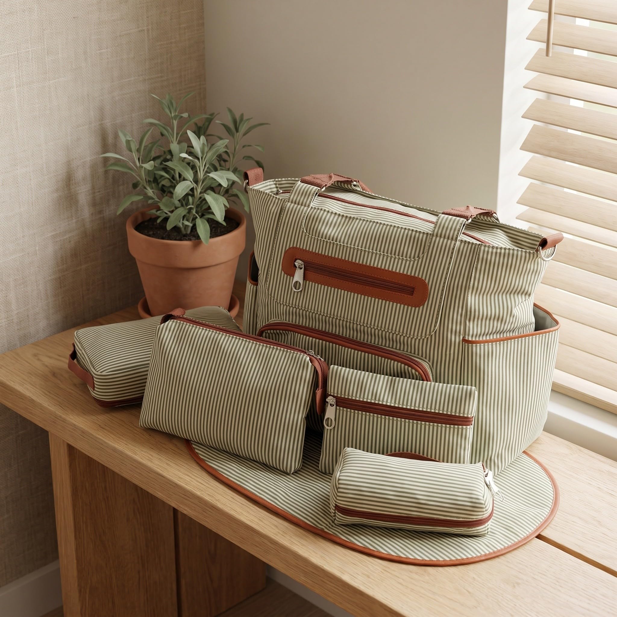 Gatuida Ensemble de 7 sacs à langer pour mamans et papas, pratiques au