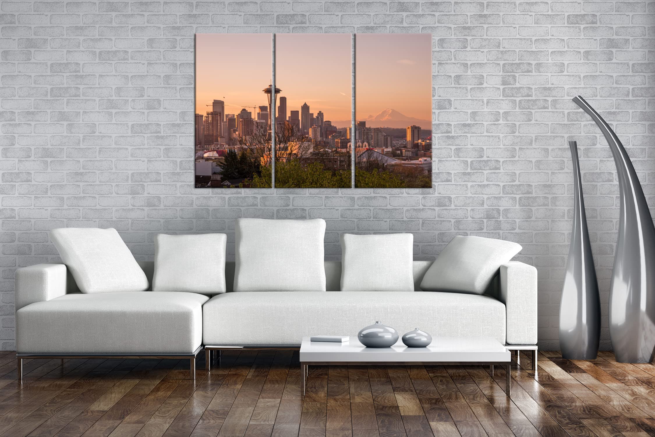 deyoli Gigantica Metropole Formato: 3 pezzi, 120 x 80 cm, stampa digitale di alta qualità con cornice, nessun poster o poster