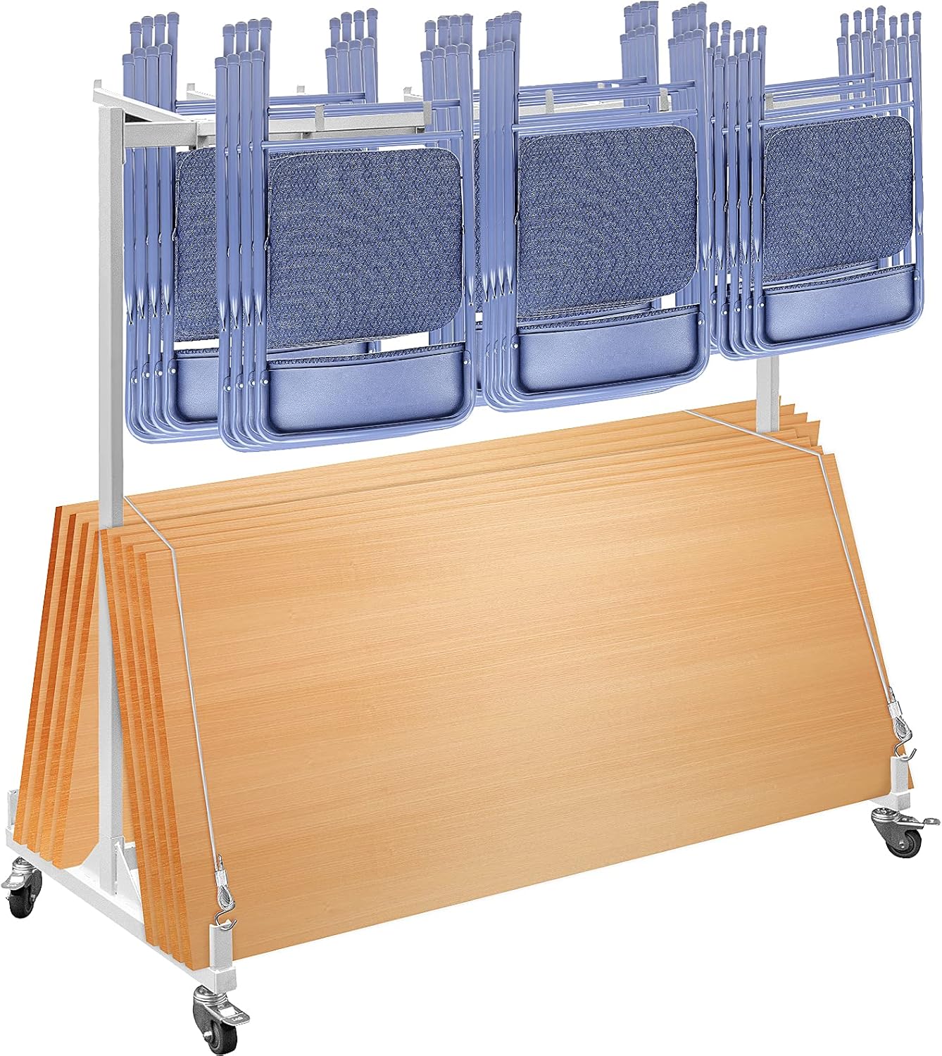 Buy Happybuy Folding Chair and Table Cart 750lbs Capacity Combo Cart