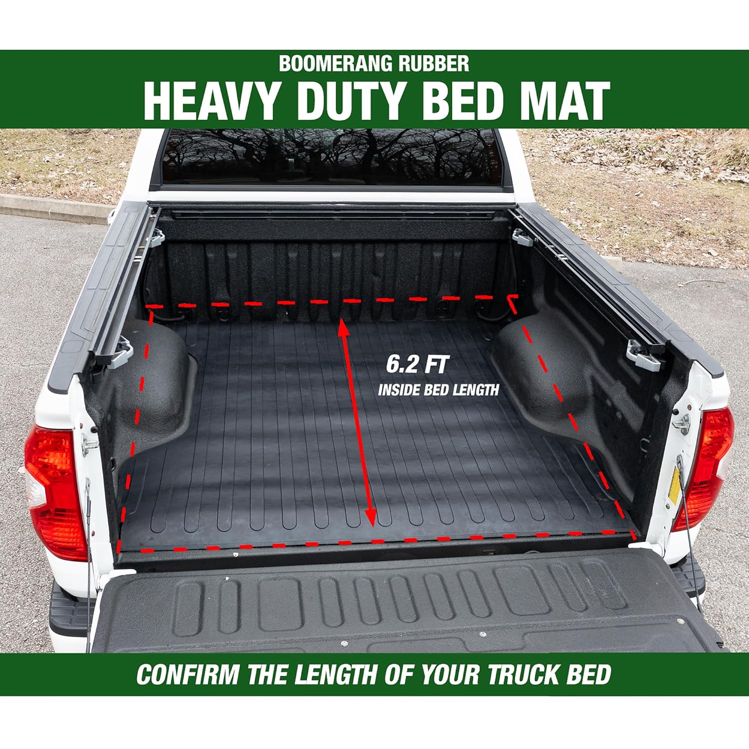 TM666BAGGED Truck Bed Mat,Black,Unfinished,Rubber