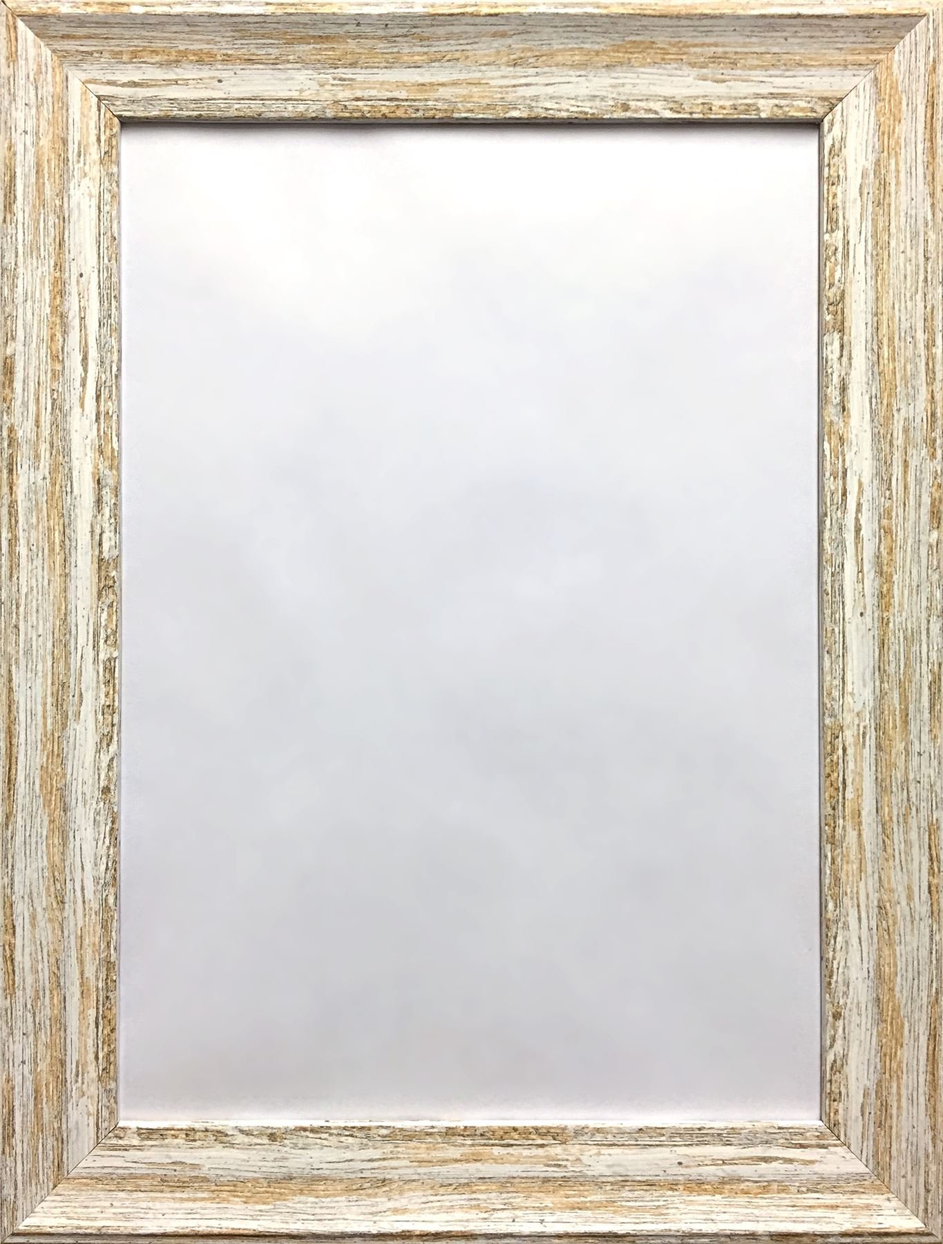 FramesPlus White 12x8 Vintage Distressed Picture Frame Shabby Chic Wood-Effect Photo Frame with Shatterproof Glazing