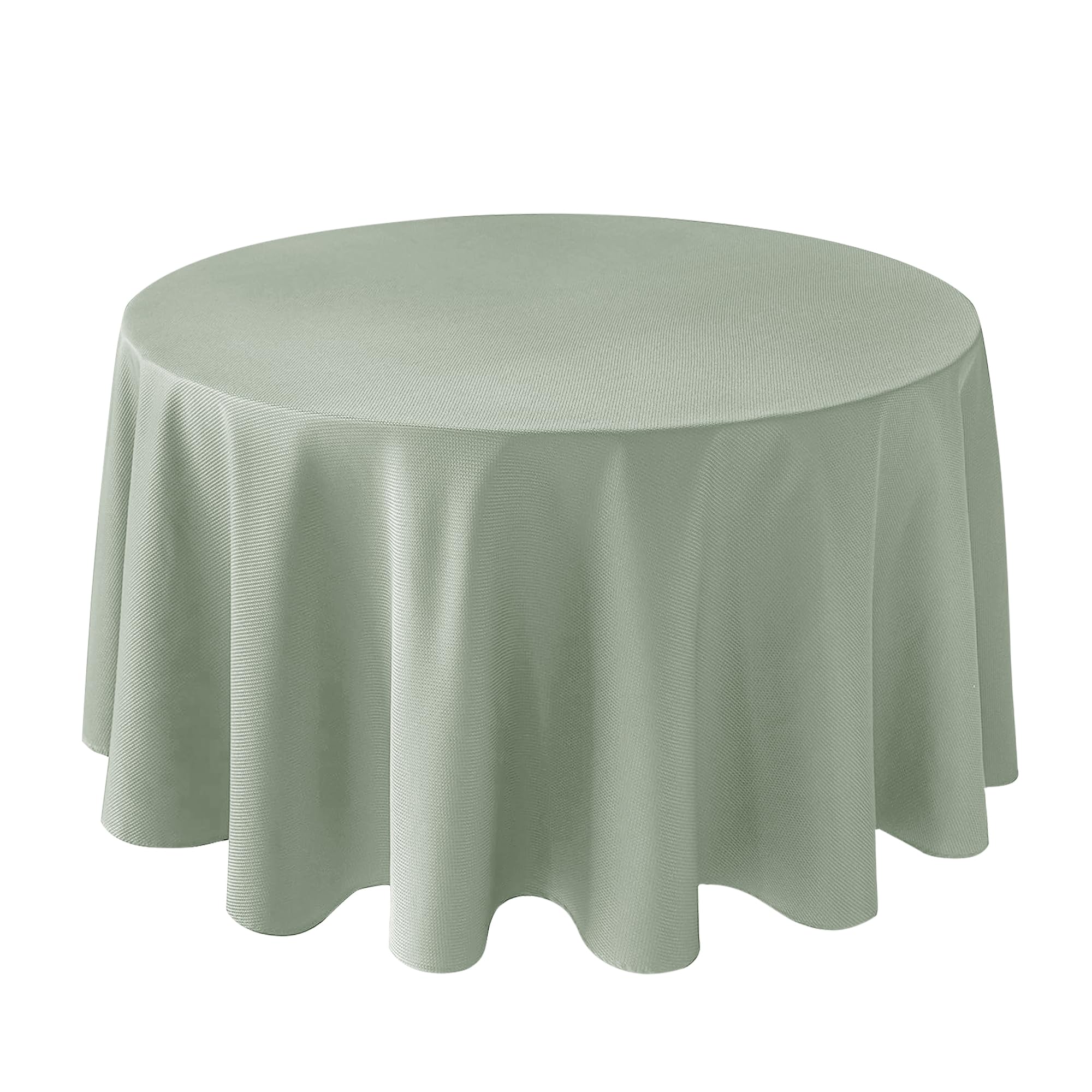 Biscaynebay Round Tablecloth 90 Inch-Sage Outdoor Fabric Table Cover-Small Circle Folding Table Cloths Linen Water Resistant Washable for Kitchen