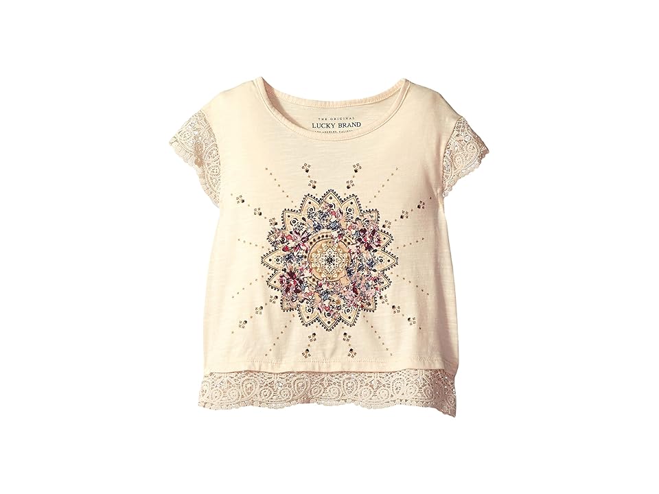 

Lucky Brand Kids Sloan Graphic Tee (Big Kids) (Biscotti) Girl's T Shirt