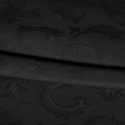 Miniatura 4 de Obstal Mantel redondo de jacquard de 7.35 ozm, mantel de microfibra resistente al agua, mantel decorativo de tela para uso en exteriores e