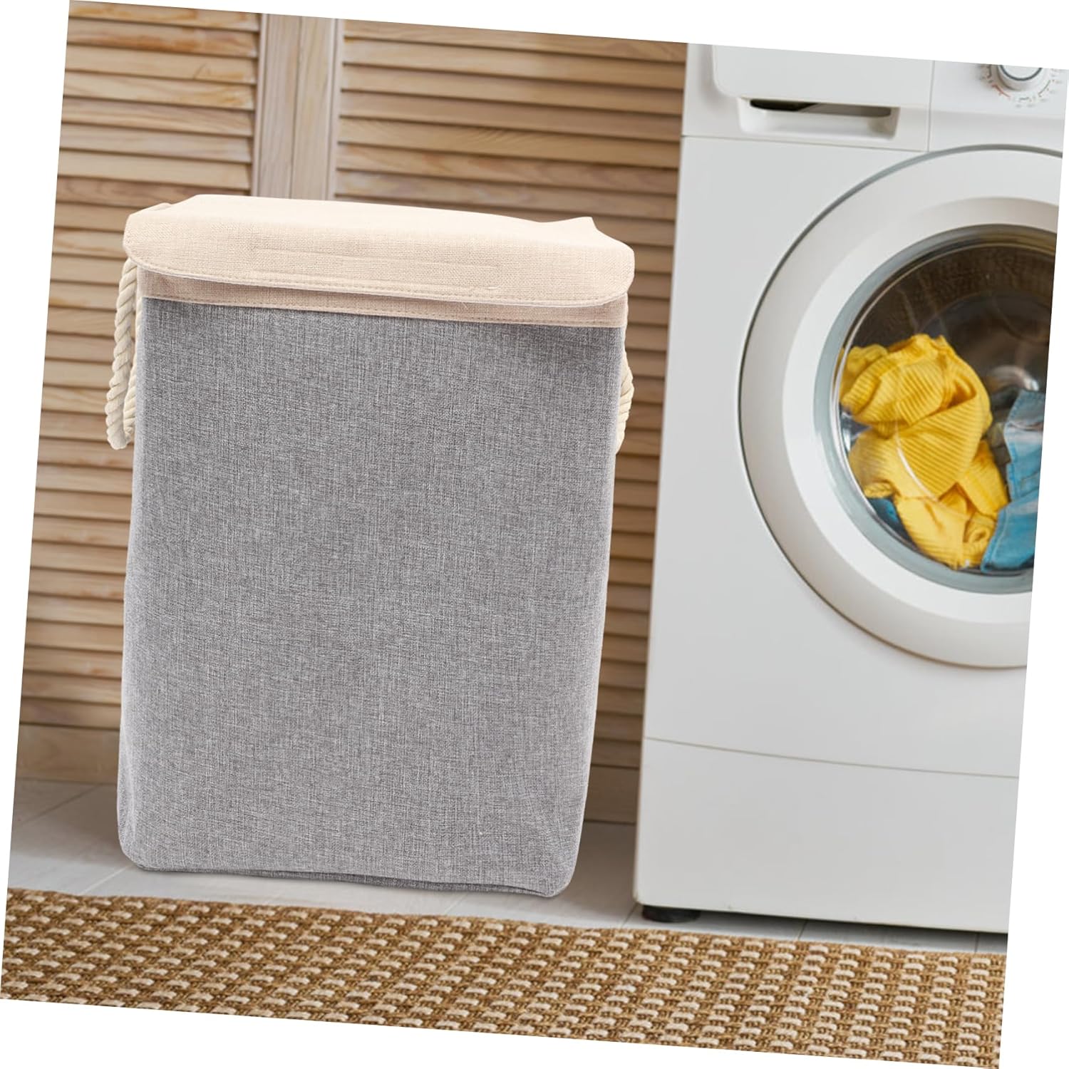Alipis 1set Foldable Large Capacity Laundry Hamper Clothes Basket for Storing Dirty Clothes Toys and Blankets Versatile Storage for Home Travel Dorm Use