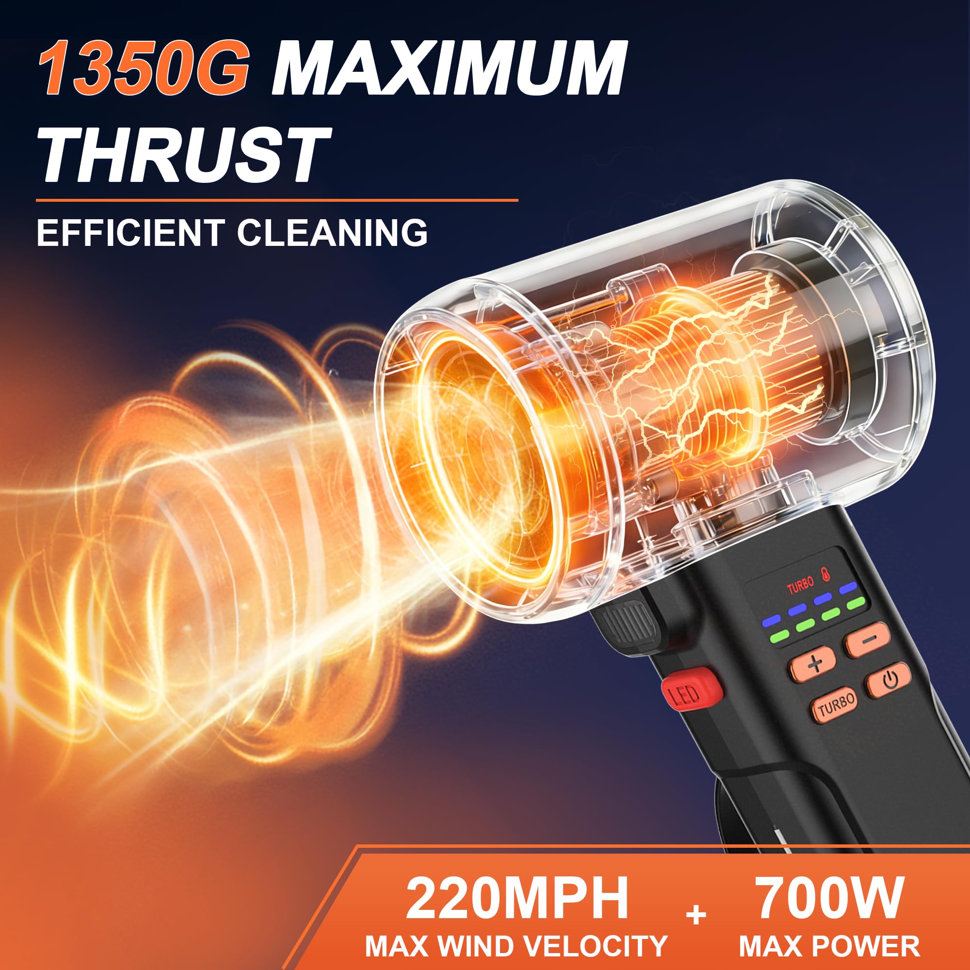 730PRO Car Dryer Air Blower Cordless — view 7
