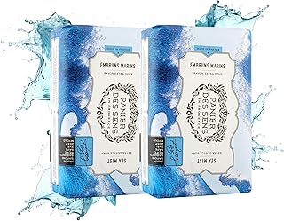 Shea butter natural bar soap Sea Mist, bath & body soap bars - Made in France 95% natural - 2 bars, 7oz/200g each