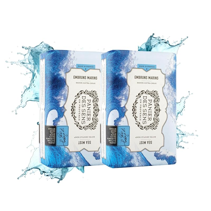 Panier des Sens Sea Mist Sabonete em Barra com Manteiga de Karité, Pacote com 2