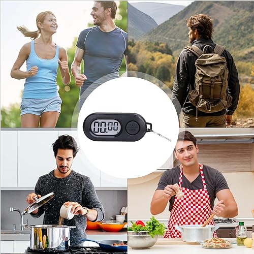 Miniatura 2 de Llaveros cronómetro, cronómetro deportivo, llaveros portátiles, mini bolsillo pantalla LCD de cuenta regresiva, accesorios para profesores,