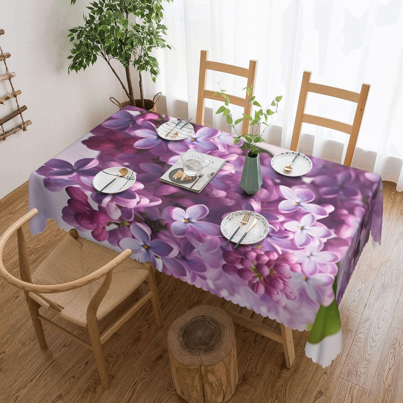 Nappe rectangulaire anti-déversement pour table lavable facile
