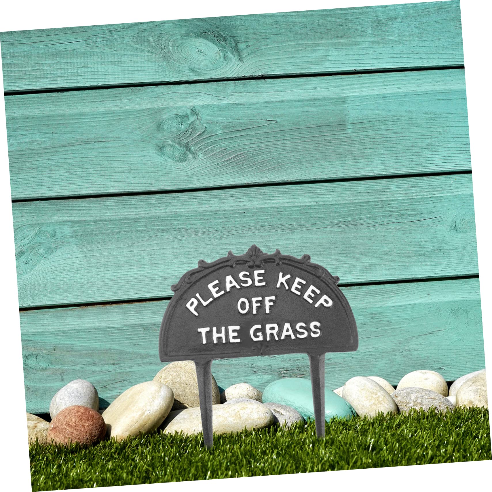 1stück Warnschild Bitte Betreten Sie Gras Nicht Wetterfestes Metall Schild Für Garten Und Rasenschutz Praktischer Bodenstecker Für Dekoration