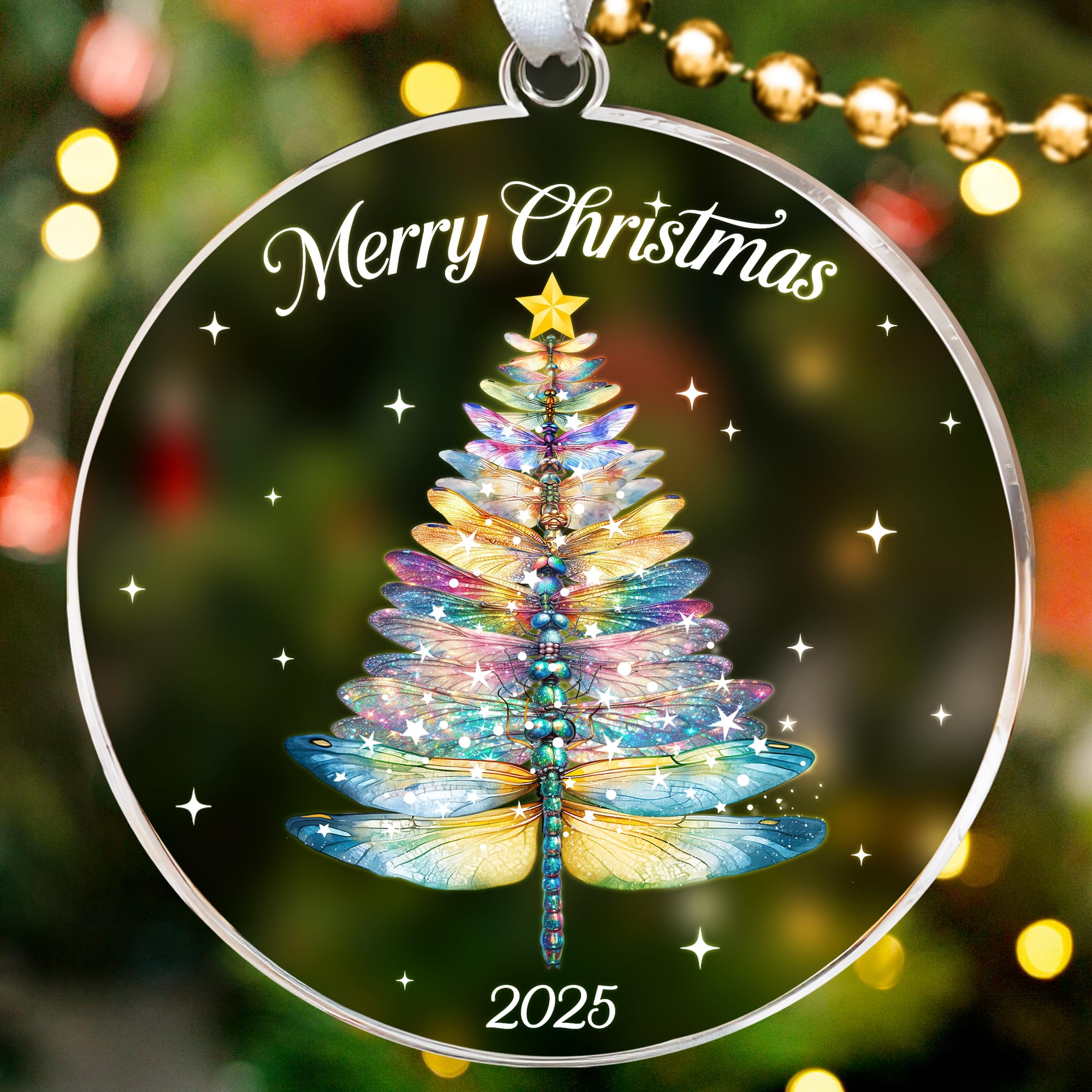 Adorno de libélula para árbol de Navidad HEXMOZ, dale un toque mágico a tu hogar estas fiestas