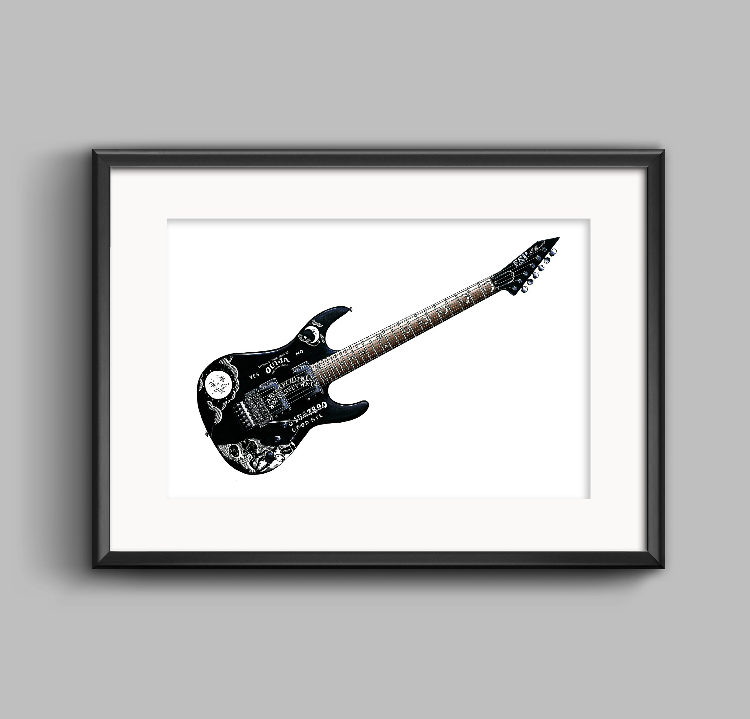 Amazon.com: George Morgan Illustration Kirk Hammett's ESP KH-2