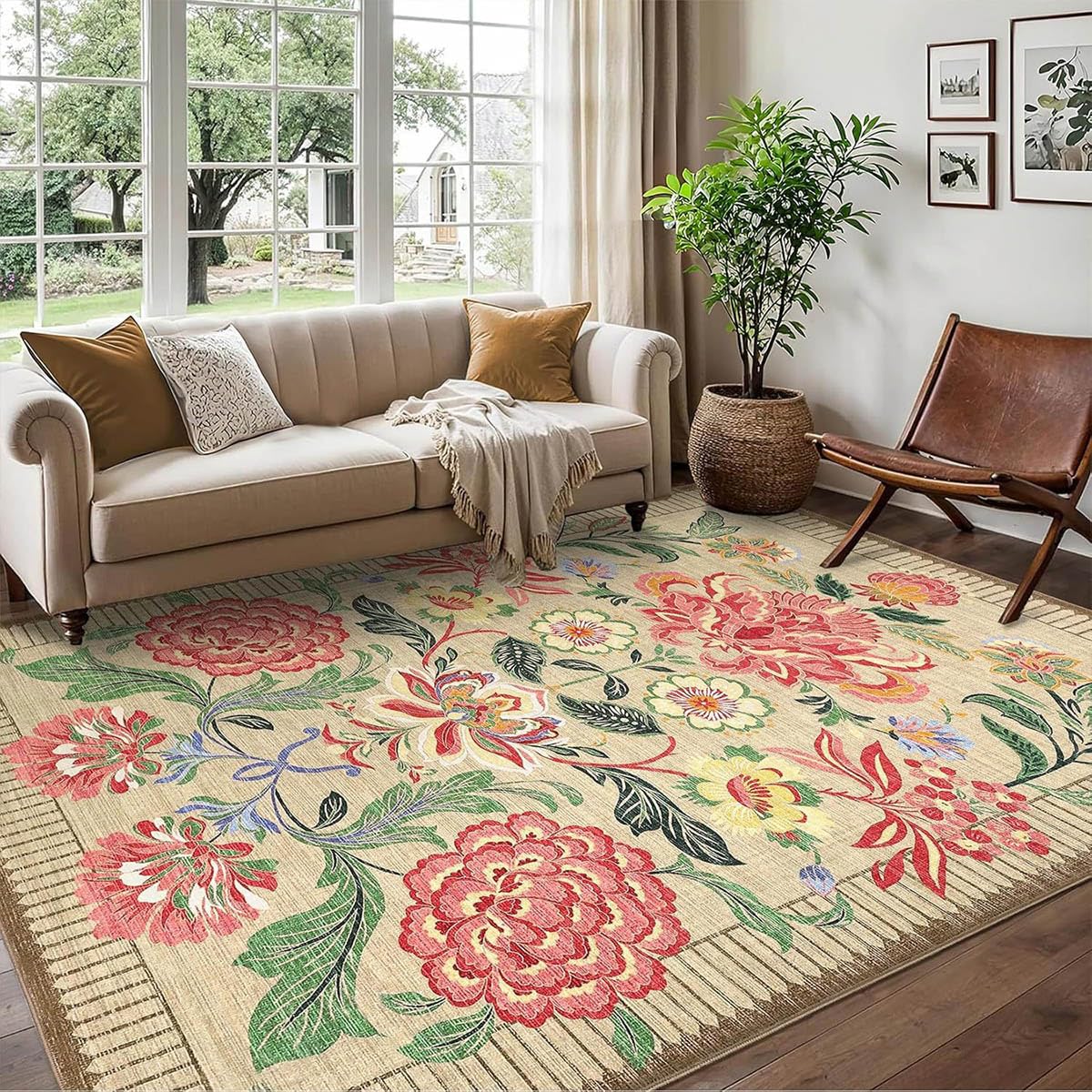 Tapis lavable en machine pour balcon abrité et salon chaleureux SSWH