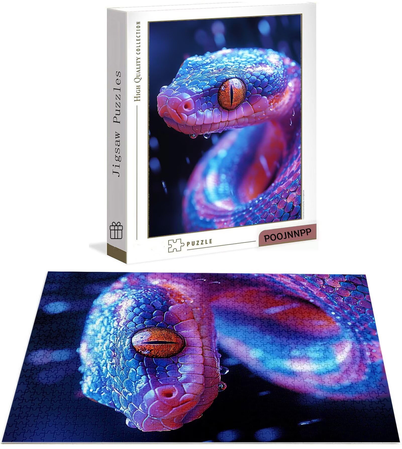 Puzzle 1500 Pezzi per Adulti e Ragazzi, 3 4 5 Anni Puzzle Serpente 6 7 8 Anni Giochi Educativi Sostenibili Con Per Adulti Da Gioco in Legno Di Alta Qualità Jigsaw Animale per Gioco Familiare B-6673
