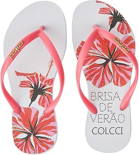 Chinelo Hibisco Colcci Fun Feminino Branco 31-32