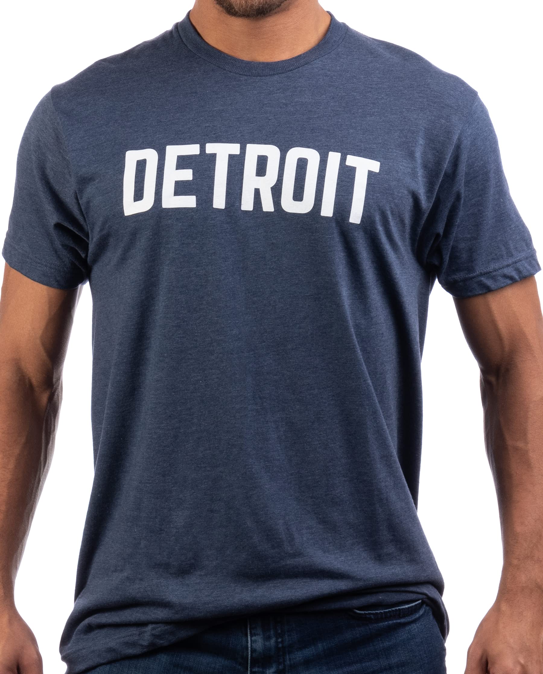 Detroit | Classic Retro City Grey Blue Red Black Detroiter 313 Cool Michigan Men Women T-Shirt