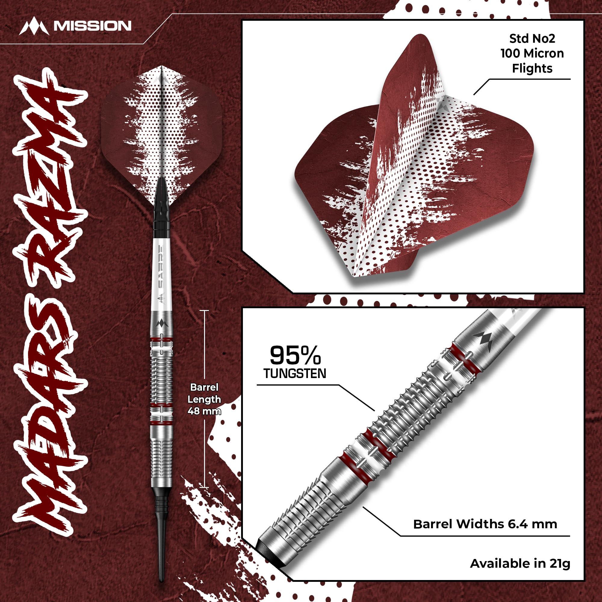 Mission Madars Razma 95% Softdarts : Amazon.de: Sport & Freizeit