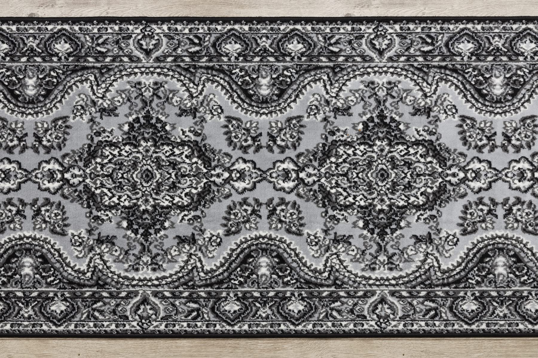 rugsx Läufer BCF MORAD Wiosna Rosette Grau 120x480 cm