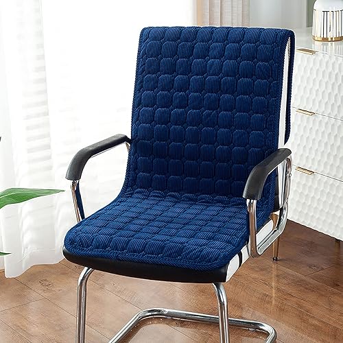 Miniatura 21 de Cómodo cojín de asiento de felpa, almohadillas antideslizantes de una pieza con lazos, cojín de respaldo lavable para silla de juegos para silla