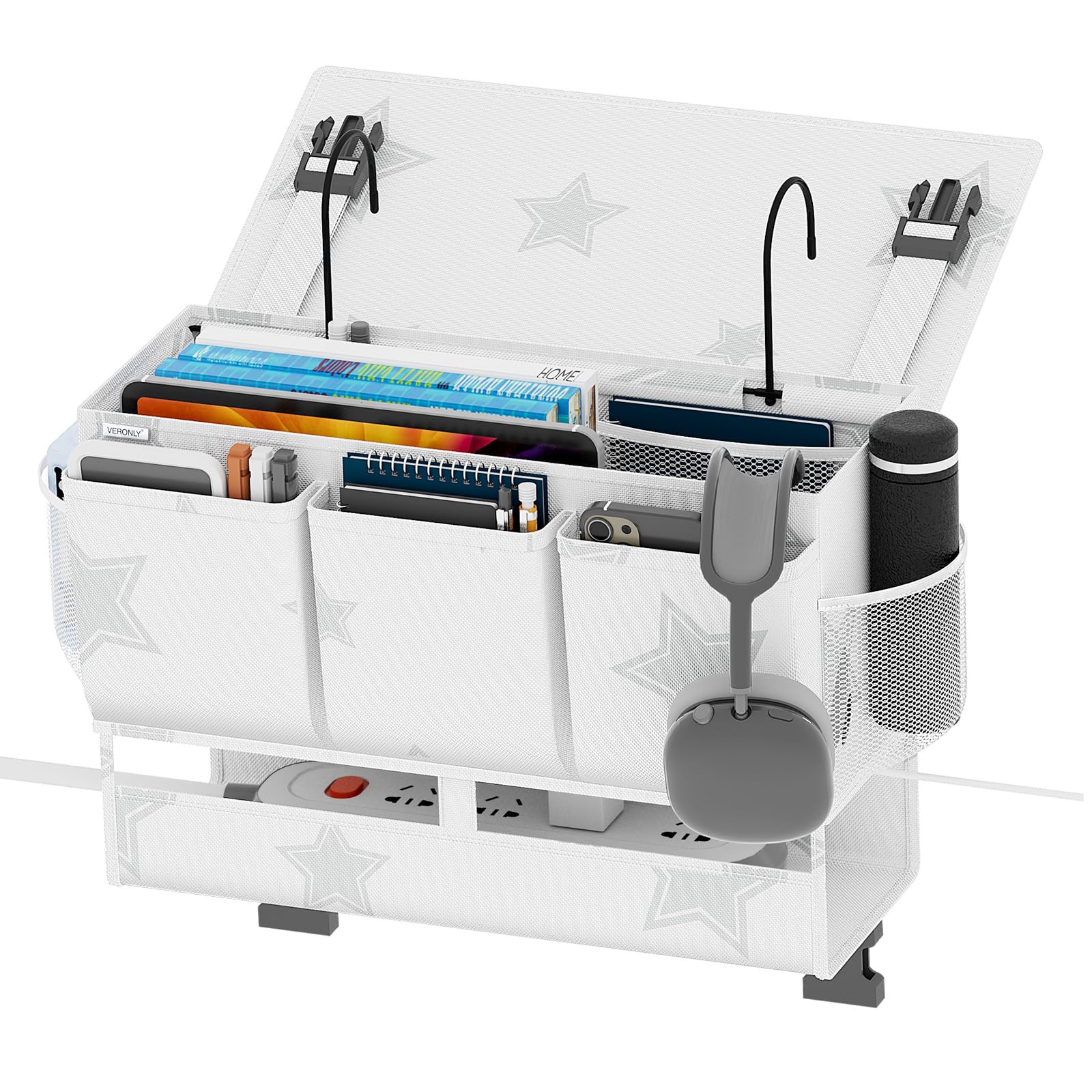 homyfort organiseur de chevet caddy rangement lit tissu gain de place