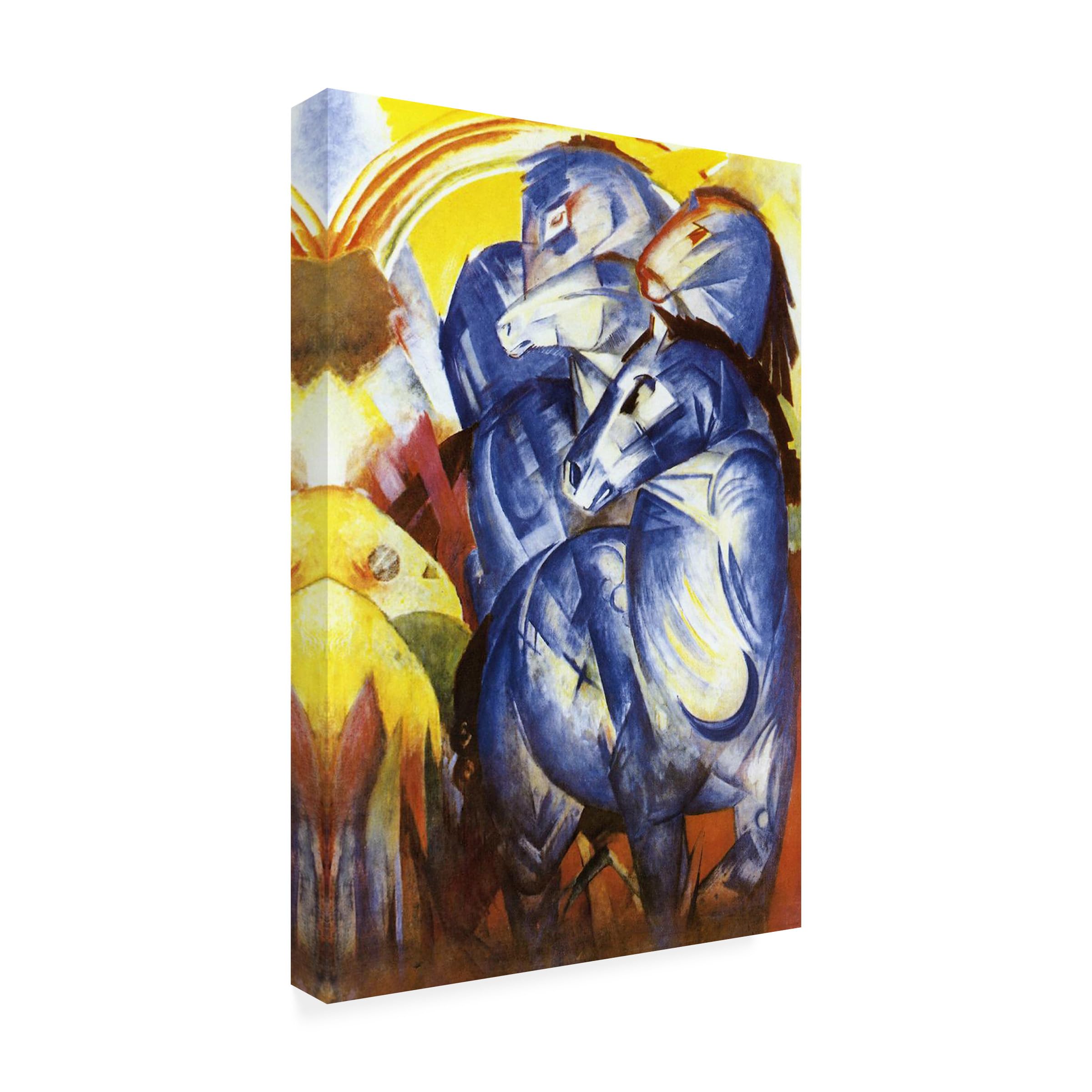 Amazon｜Trademark Fine Art A Tower of Blue Horses 1913 フランズ