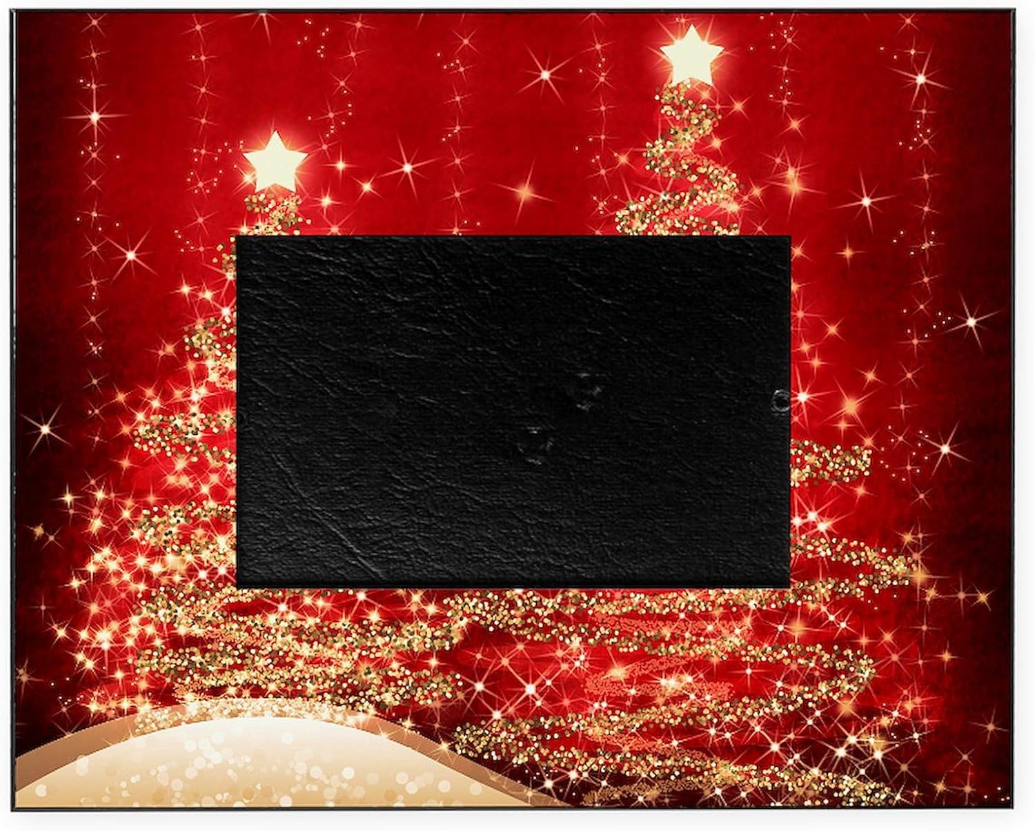 CafePress Sparkling Christmas Trees Red Decorative Picture Frame