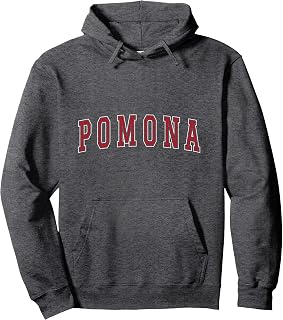 Pomona California Souvenir Vacation College Style Red Text Pullover Hoodie
