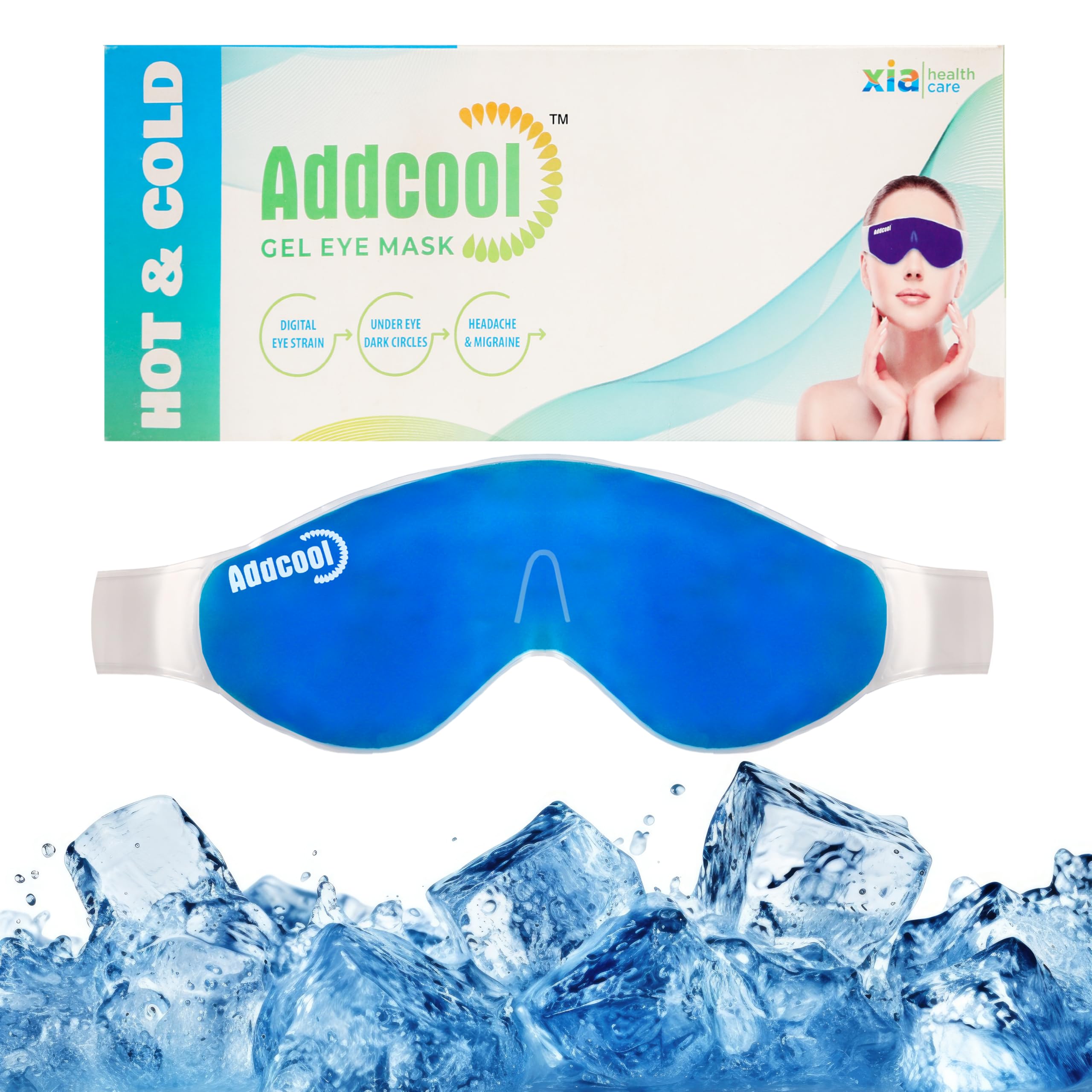 Addcool Hot and Cold Eye Gel Mask for Sleeping|Cooling Gel Eye Mask for Puffy Eyes,Digital Eye Strain,Dark Circles,Reusable Cold Compress|Eye Mask for Swelling Relief|Stress Relief Eye Mask-Pack of 1 (B0D3F4ZBZN) Amazon Price History, Amazon Price Tracker