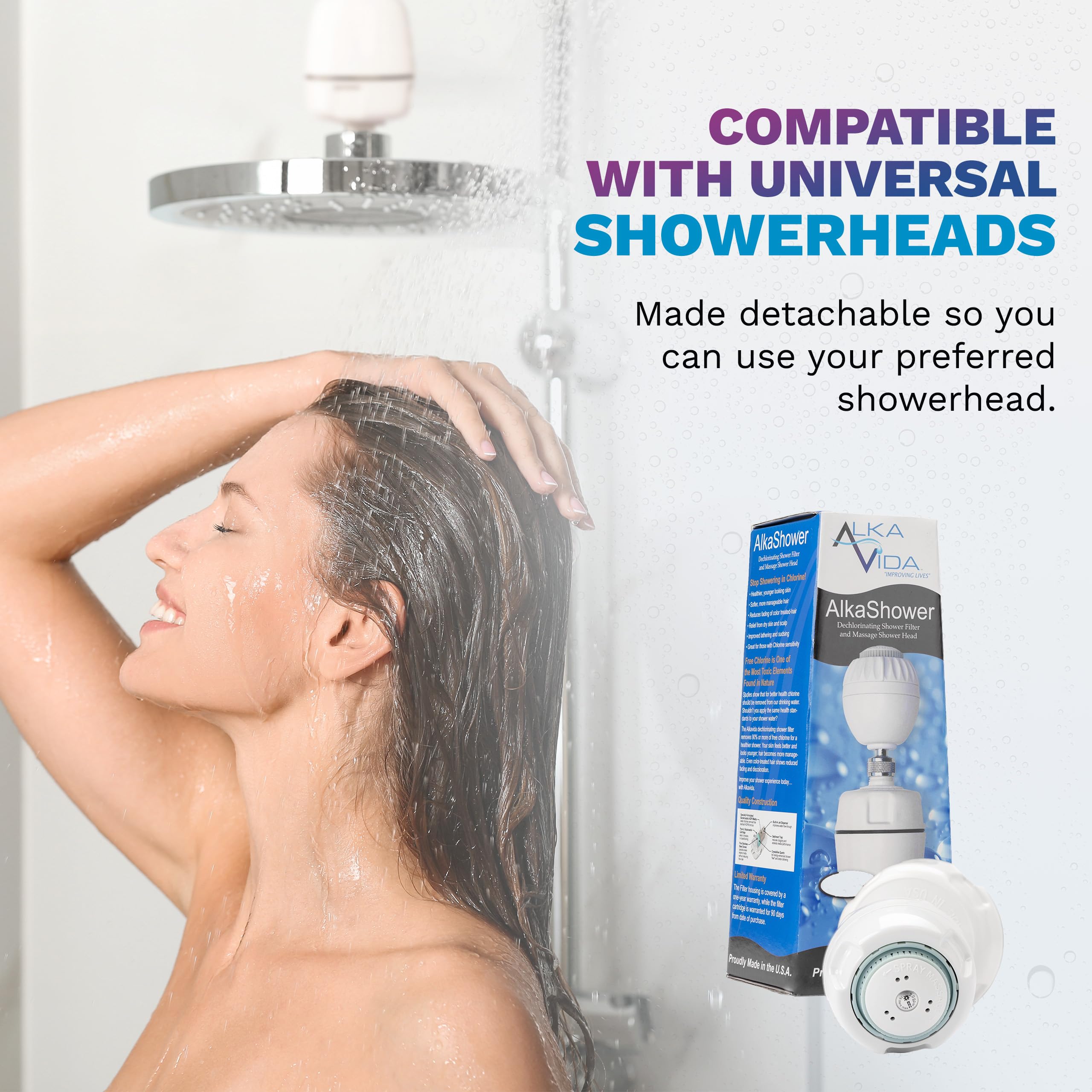 Filtro de cabezal de ducha para eliminar el cloro, cabezal de ducha filtrado para cabello y piel nutridos, filtro de agua avanzado al 90% para ducha, fácil de instalar, cabezales de ducha
