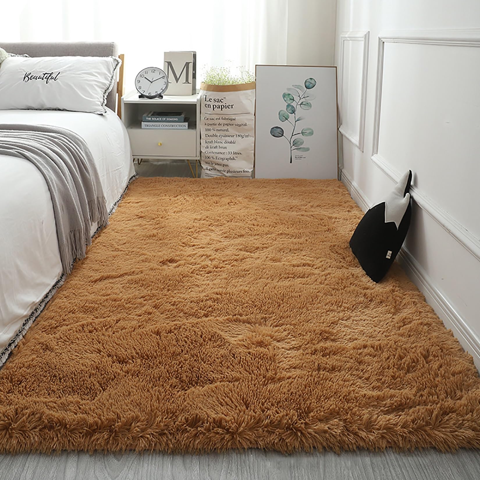 Tapis salon lavable et épais de 300 cm pour un entretien facile au quotidien