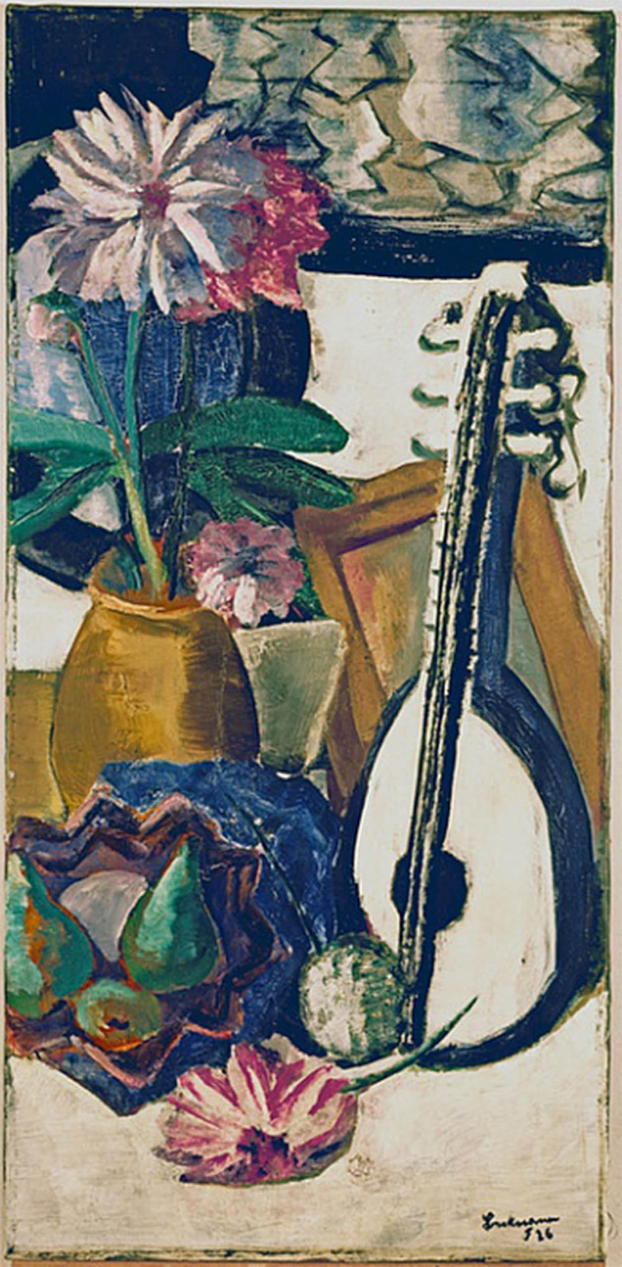 ARTXLXXBN Famous Prints Artwork Pictures Poster Painting Art Still Life with Purple Dahlias by Max Beckmann Artwork Landscape Pictures for Home Decor 60x90cm