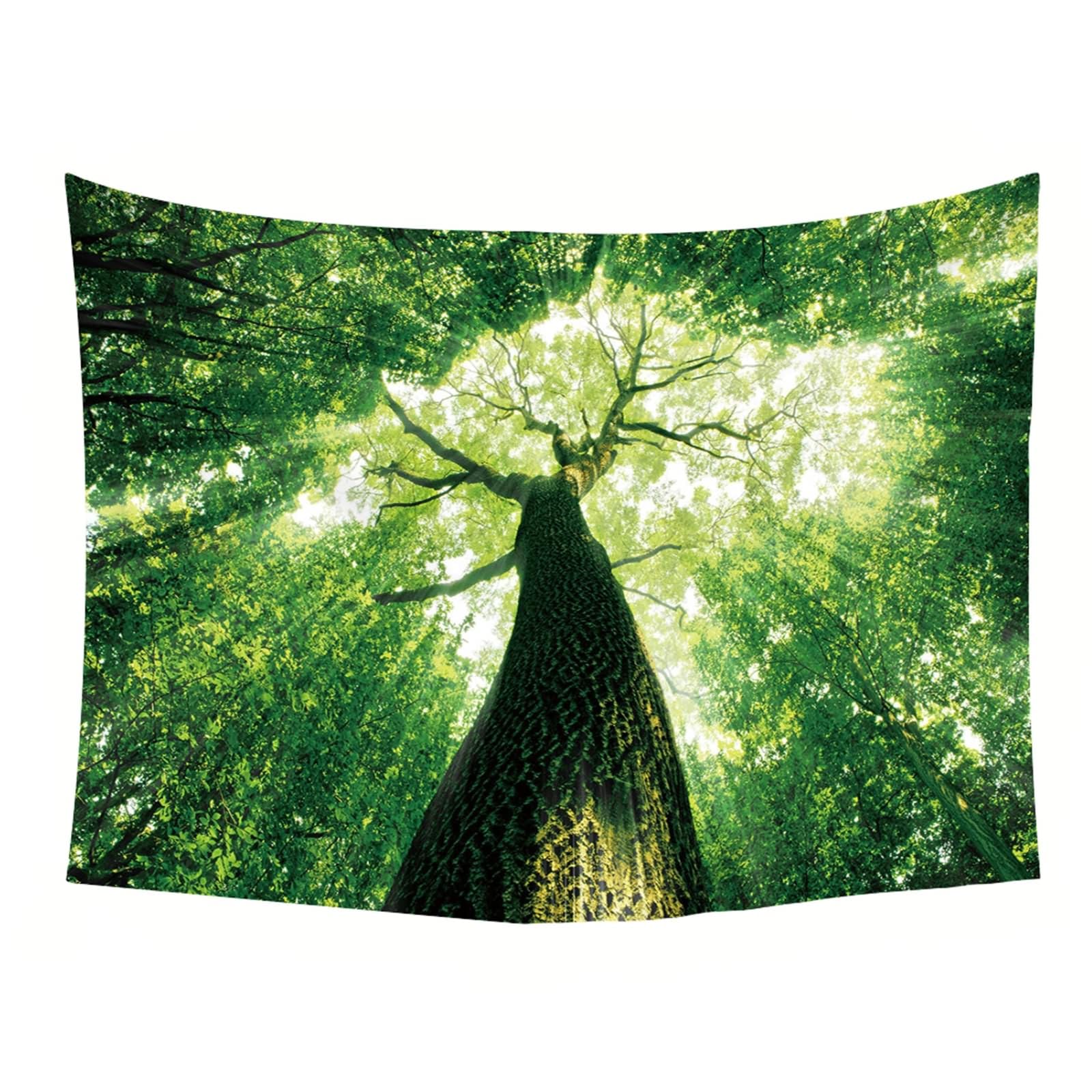 Tapiz de poliéster para colgar en la pared, 300 x 256 cm, para dormitorio, salón, color verde