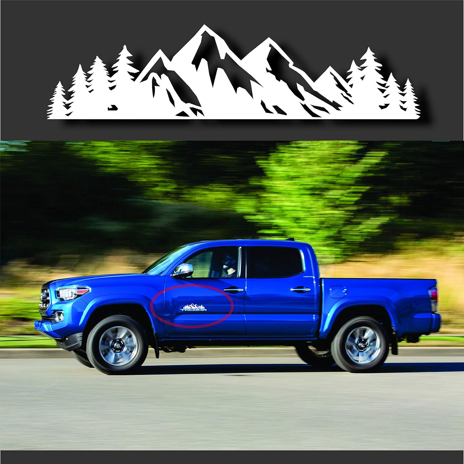 Buy Finishing Touch Vinyl Art Mountain Decal, Car or Truck Emblem