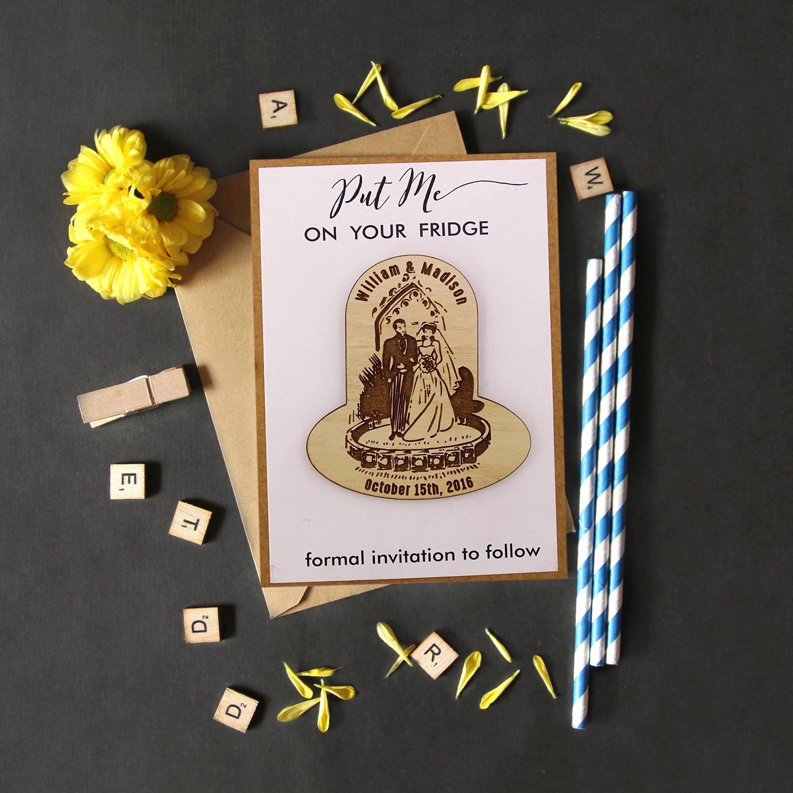 Darling Souvenir Rustikale Hochzeit Abwehr das Holz Magnet 25 Individuelle Gravur Holz Magnet Personalisierte Geschenke