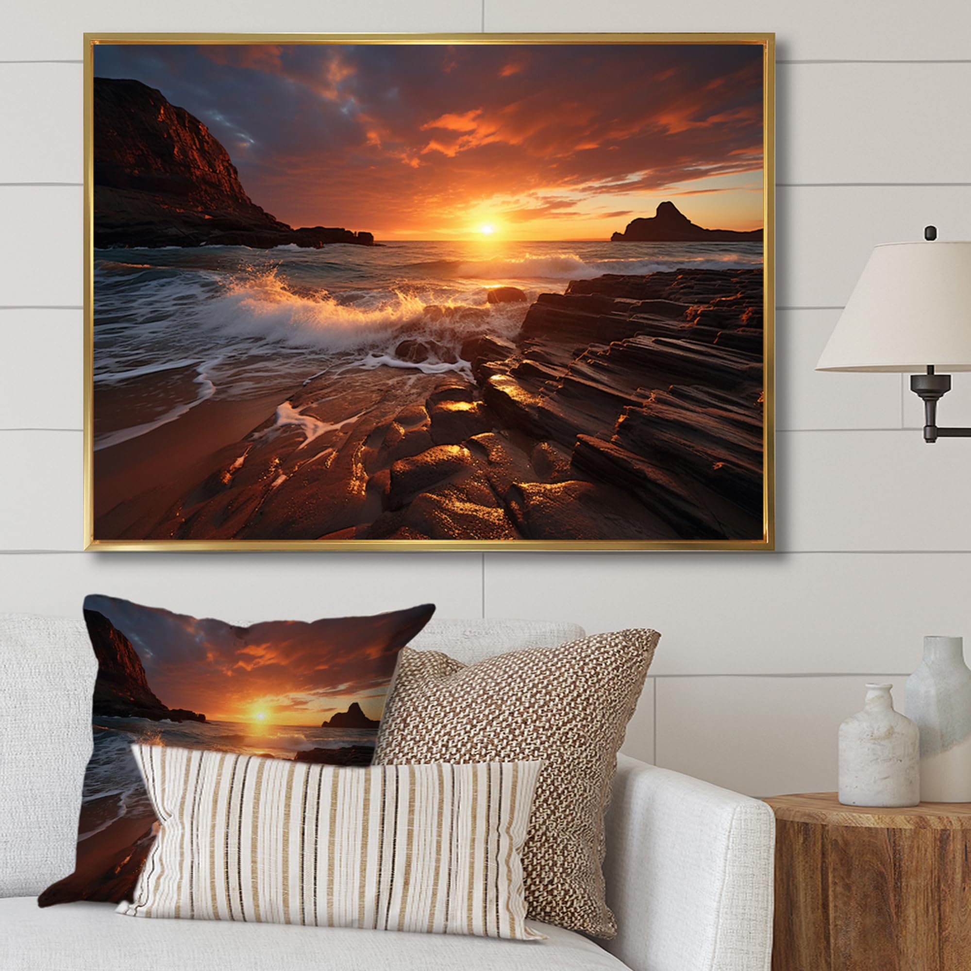 シドニー風景画 約124x102cm 金色フレーム Amazon.com: australia framed wall art decor, Australia framed wall