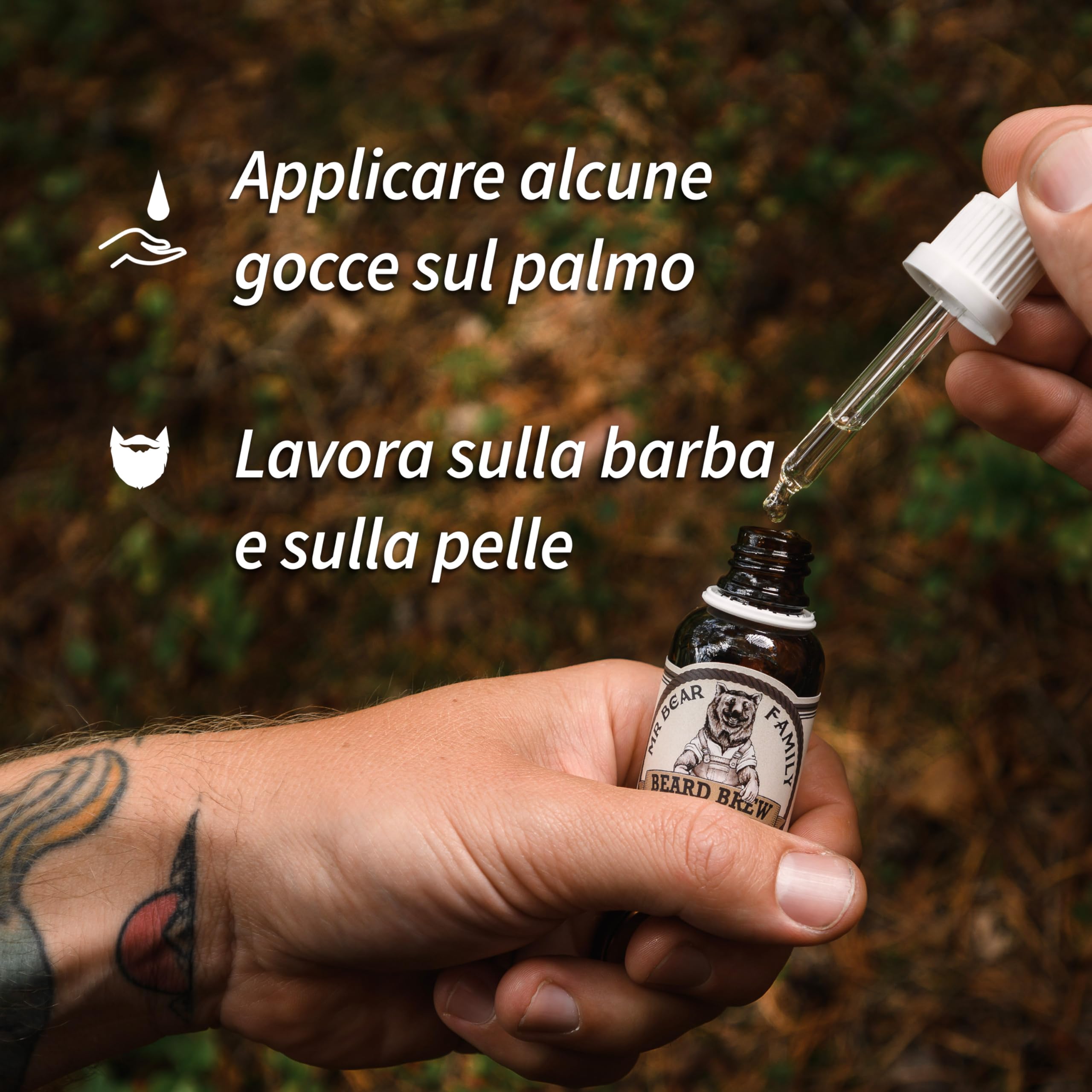 Natural Beard Oil for Men, Scented Beard Moisturiser Oil Contains Hydrating Jojoba + Argan Oils - Image 2