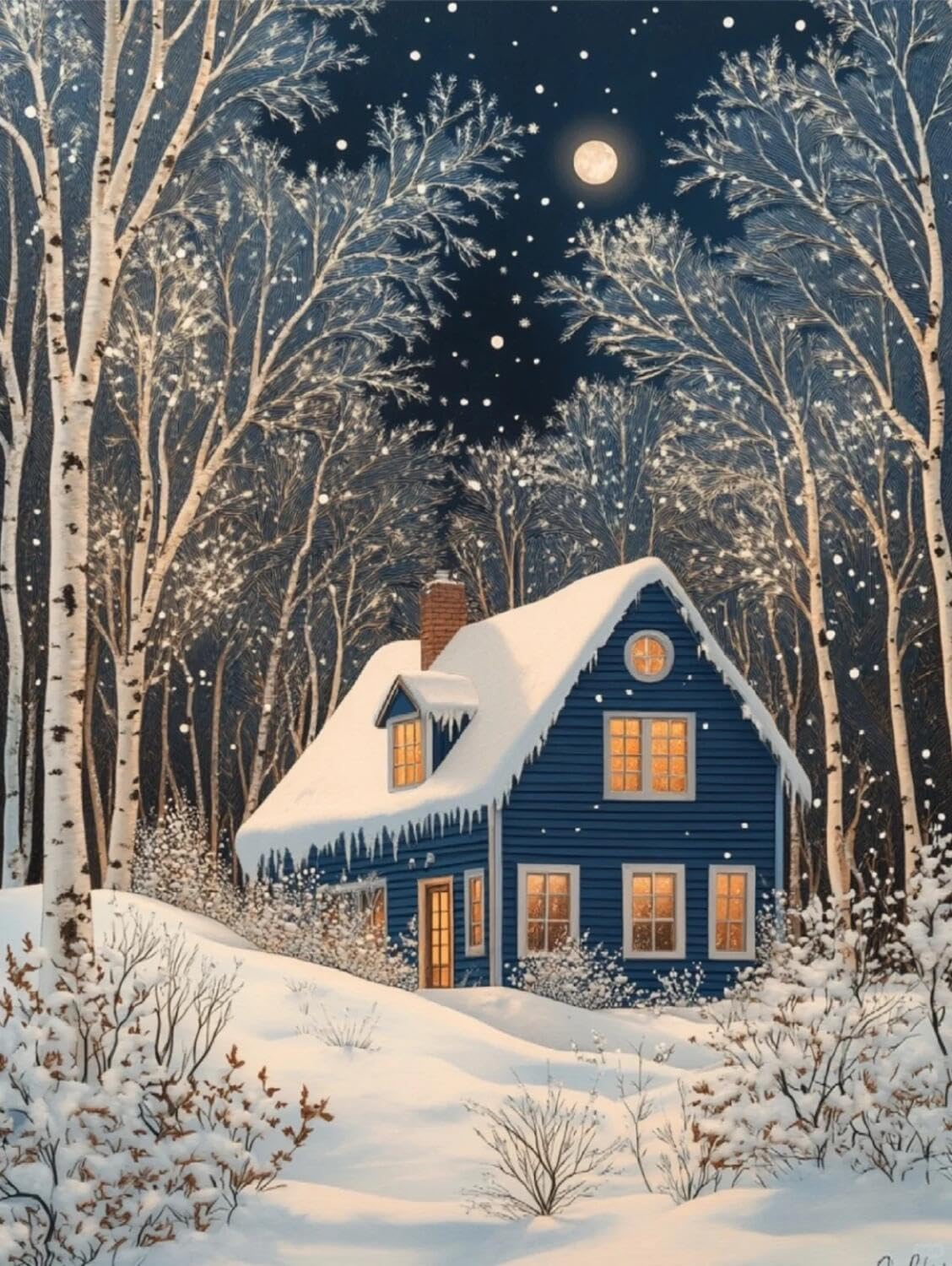 Rqwybcaxn Bead Embroidery Kits Cartoon House 40x50cm