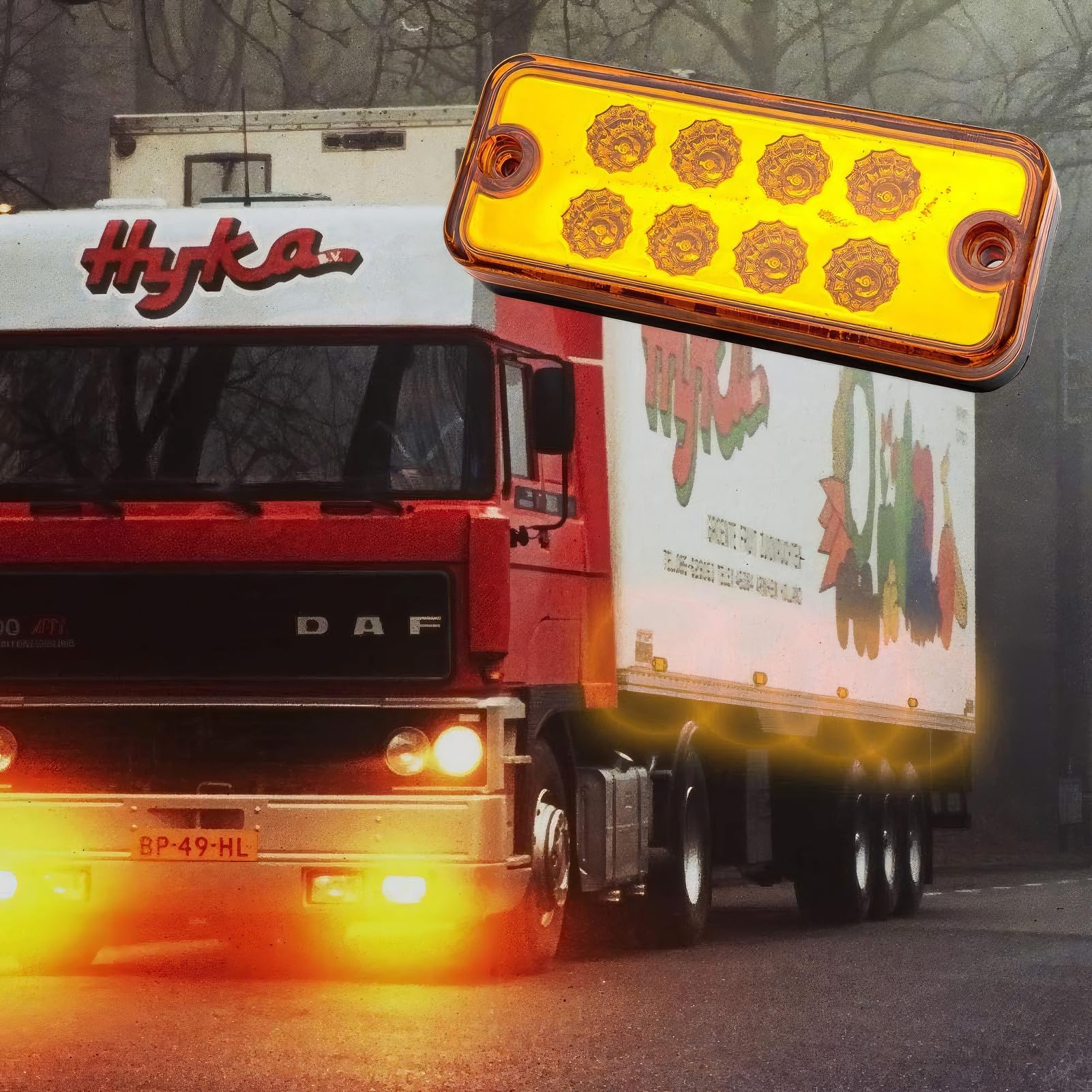 MASO 8 szt. boczne światła obrysowe 12 V/24 V uniwersalne kierunkowskazy świateł pozycyjnych LED przednie tylne światła z pomarańczowym bursztynem żarówki do przyczepy ciężarówek przyczep kempingowych ciężarówek samochodów ciężarowych