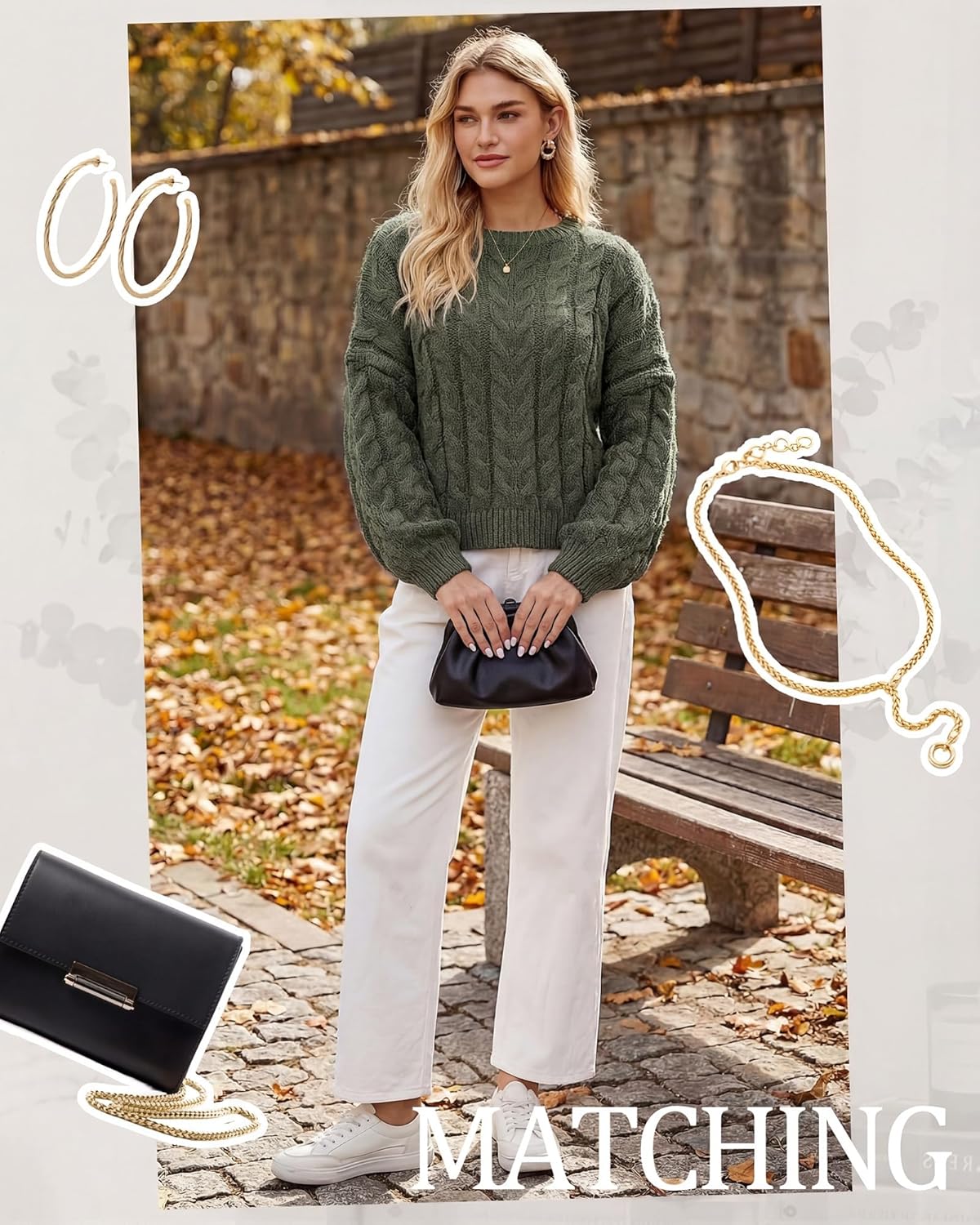 Women Oversized Cable Knit Sweater 2025 Long Sleeve Chunky Sweater Crewneck Loose Fit Pullover Fall Winter Outfit - Image 6